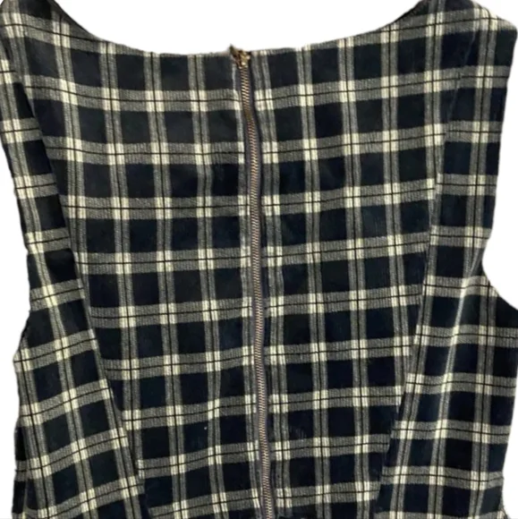 Anthropologie Sunday in Brooklyn Grey Black Corduroy Sleeveless Shesth dress Sz6 - Picture 11 of 15